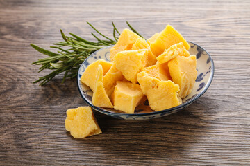 Pieces of delicous parmesan cheese