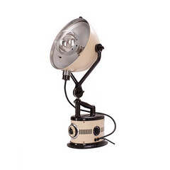 Old Design Bakelite Desk Lamp on White Background 