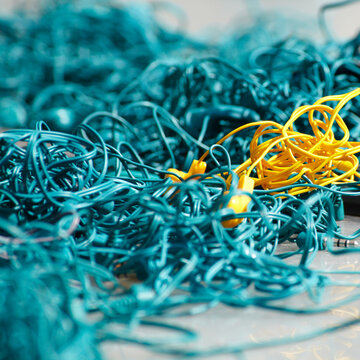 Close-up of headphones