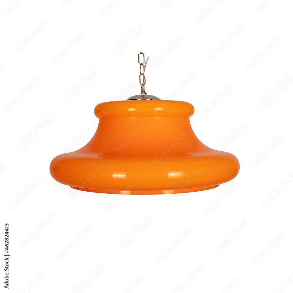 Canvas Prints Decorative Orange Chandelier on white background 