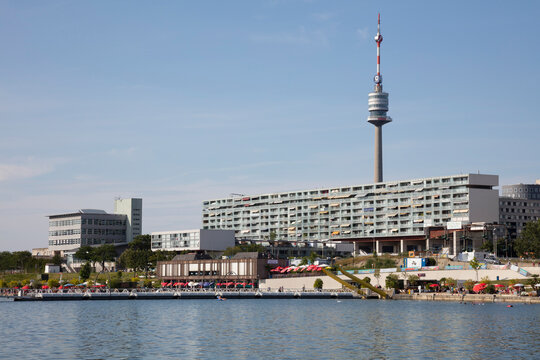 Austria,&Ocirc;&oslash;&Omega;Vienna, Copa Beach with Danube Tower in background