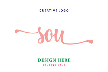 SOU lettering logo is simple, easy to understand and authoritative