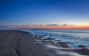 sunset on the beach at Armona Island, Olhao, Portugal