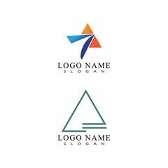 Futuristic Triangle Chain logo design inspiration