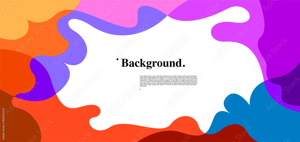 Poster vector abstract colorful liquid and curve background