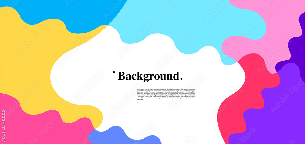 Poster vector abstract colorful liquid and curve background