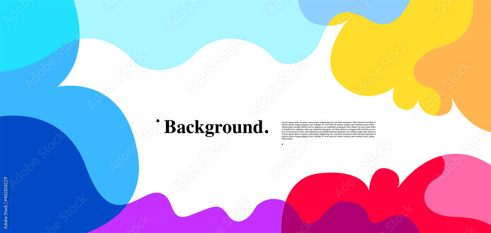 Poster vector abstract colorful liquid and curve background