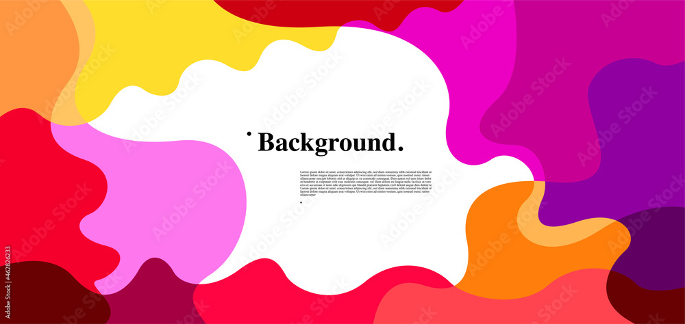 Poster vector abstract colorful liquid and curve background