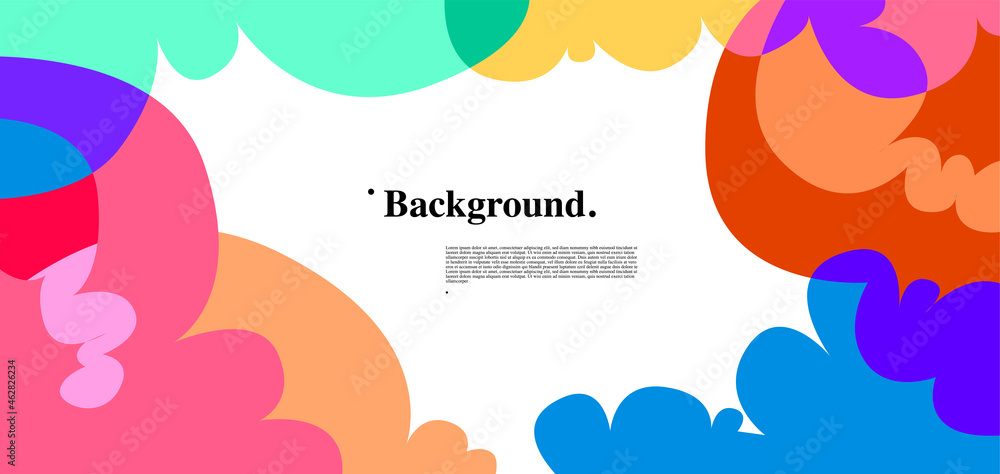 Poster vector abstract colorful liquid and curve background