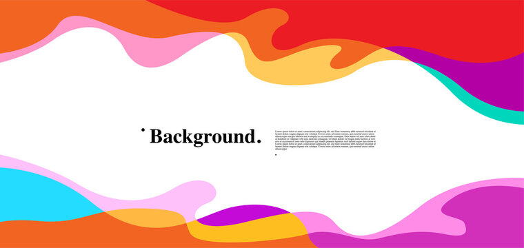 Vector Abstract Colorful Liquid and Curve Background 