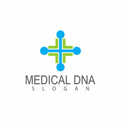 Obraz premium DNA gene Logo Template vector symbol illustration