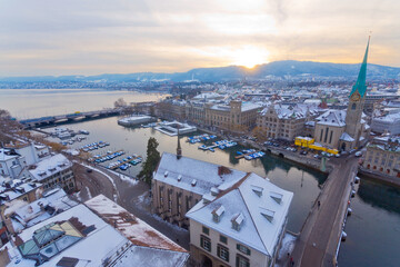 Zürich im Winter, Schweiz