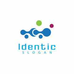 DNA gene Logo Template vector symbol illustration