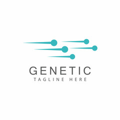 DNA gene Logo Template vector symbol illustration
