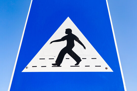 Sultanate Of Oman, Muscat, Pedestrian crossing sign