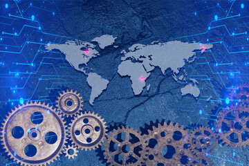 Business Economy Cogs Global Globalisation Background Supply