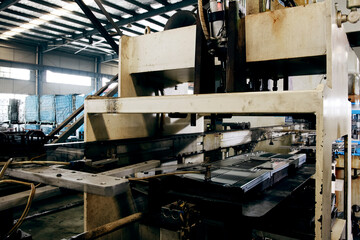 Internal machinery of a large steel production plant