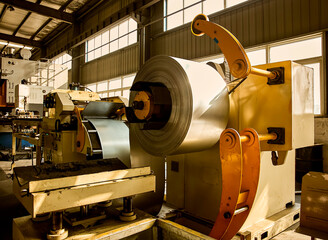 Heavy-duty production press shop inside the factory