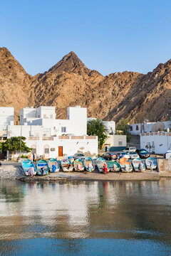 Sultanate Of Oman, Matrah, Fishing boats at the sea