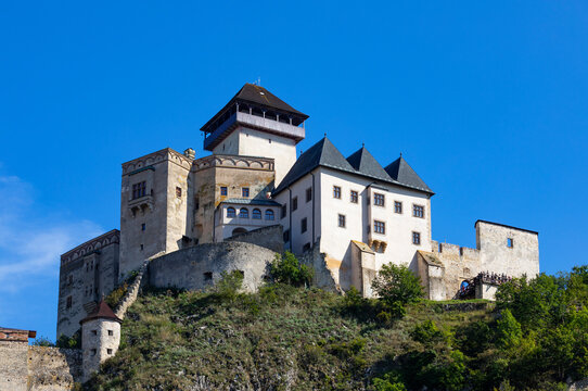 Slovakia, Trencin, Trencin Castle against clear sky