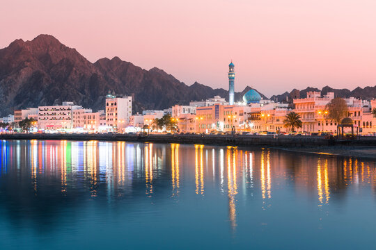Mutrah at sunset, Muscat, Oman