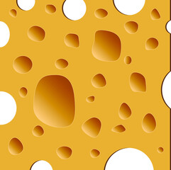a piece of cheese with holes on a white background