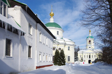 City of Vidnoye, Russia - February, 2021: St. Catherine's Monastery