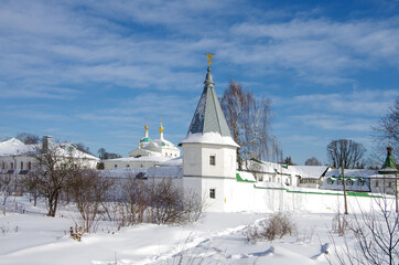 City of Vidnoye, Russia - February, 2021: St. Catherine's Monastery