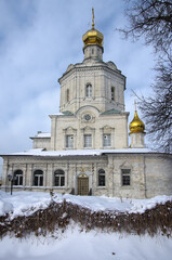 Fototapeta premium City of Vidnoye, Russia - February, 2021: Temple of the Assumption of the Blessed Virgin