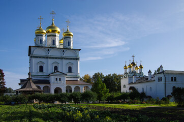 Village Teryaevo, Volokolamsk district, Moscow region, Russia - September, 2020:  Iosifo-Volotsky...