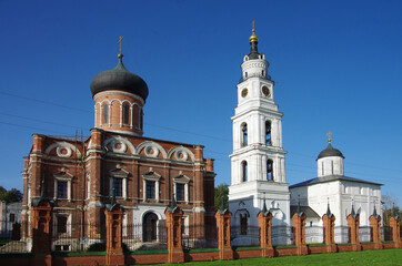 Fototapeta na wymiar Volokolamsk, Moscow region, Russia - September, 2020: Volokolamsk Kremlin. The architectural ensemble in Volokolamsk. Nikolskiy Cathedral