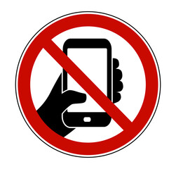 No photos and smartphones forbidden sign
