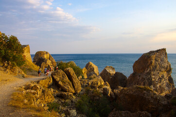 Fototapeta na wymiar View from the Cape Alchak in Crimea