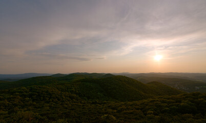 Sonnenuntergang im Wienerwald, Josefswarte