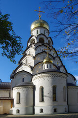 Fototapeta na wymiar Moscow, Russia - October, 2020: Church of the New Martyrs and Confessors of Russia in Strogino