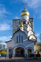 Moscow, Russia - October, 2020: Church of the New Martyrs and Confessors of Russia in Strogino