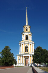 Ryazan, Russia-September, 2020: Belltower of the Ryazan Kremlin