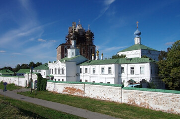Fototapeta na wymiar Ryazan, Russia-September, 2020: Architectural ensemble of the Ryazan Kremlin. Ryazan historical and architectural Museum-reserve