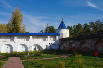 Ryazan, Russia - October, 2020: Solotchinsky women's  monastery in sunny autumn day