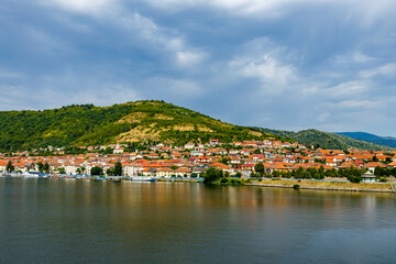 The city of Orsova at the Danube in Romania