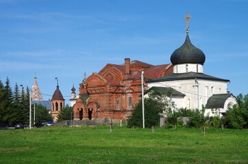 Yuryev-Polsky, Vladimir Oblast, Russia - September, 2020: Saint George Cathedral in autumn sunny day