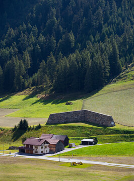 Austria, Tyrol, Paznaun Valley, Galtuer, avalanche protection