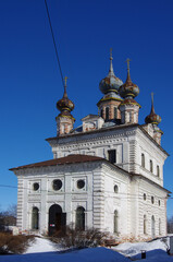Naklejka premium Yuryev-Polsky, Vladimir Oblast, Russia - March, 2021: Mikhailo - Arkhangelskiy Monastery, Michael Archangel Cathedral