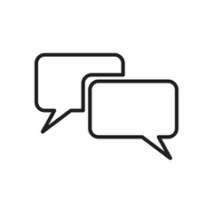 Fototapeta premium Chat Flat Icon with shadow