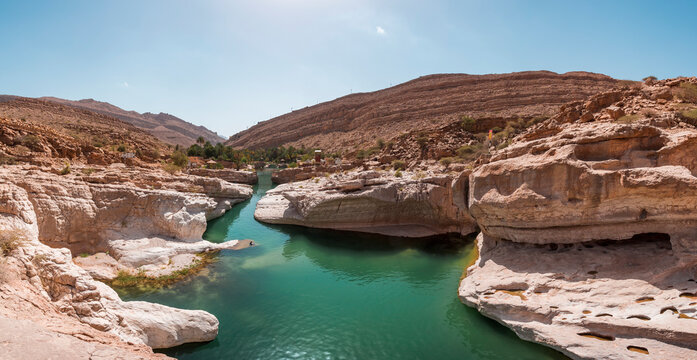 View over Wadi Bani Khalid, Oman