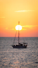 Sunset with a boat