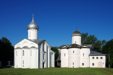 VELIKY NOVGOROD, RUSSIA - July, 2021: Procopius Church in summer sunny day