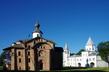 VELIKY NOVGOROD, RUSSIA - July, 2021: Church  Paraskevy Pyatnitsy Na Torgu