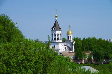 Fototapeta na wymiar Vladimir, Russia - May, 2021: Monastery of the Nativity of the Holy Mother of God in spring sunny day