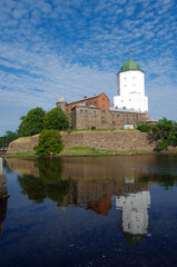 Fototapeta premium Vyborg, Russia - July, 2021: The Tower of St. Olav